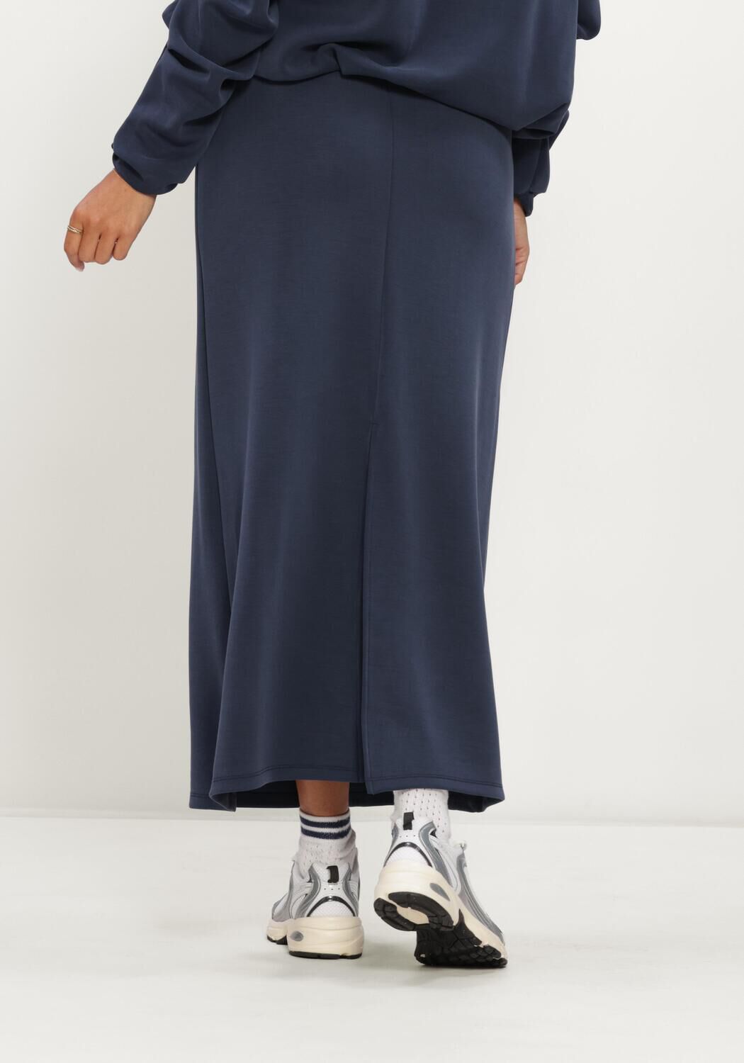 Dunkelblau Y.A.S. Maxirock YASCOZE HW ANKLE SKIRT - large