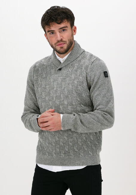 Beige VANGUARD Pullover HALF BUTTON COLLAR WOOL BLEND - large