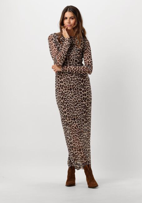 Braune CATWALK JUNKIE Maxikleid LONG SLEEVE MESH DRESS - large