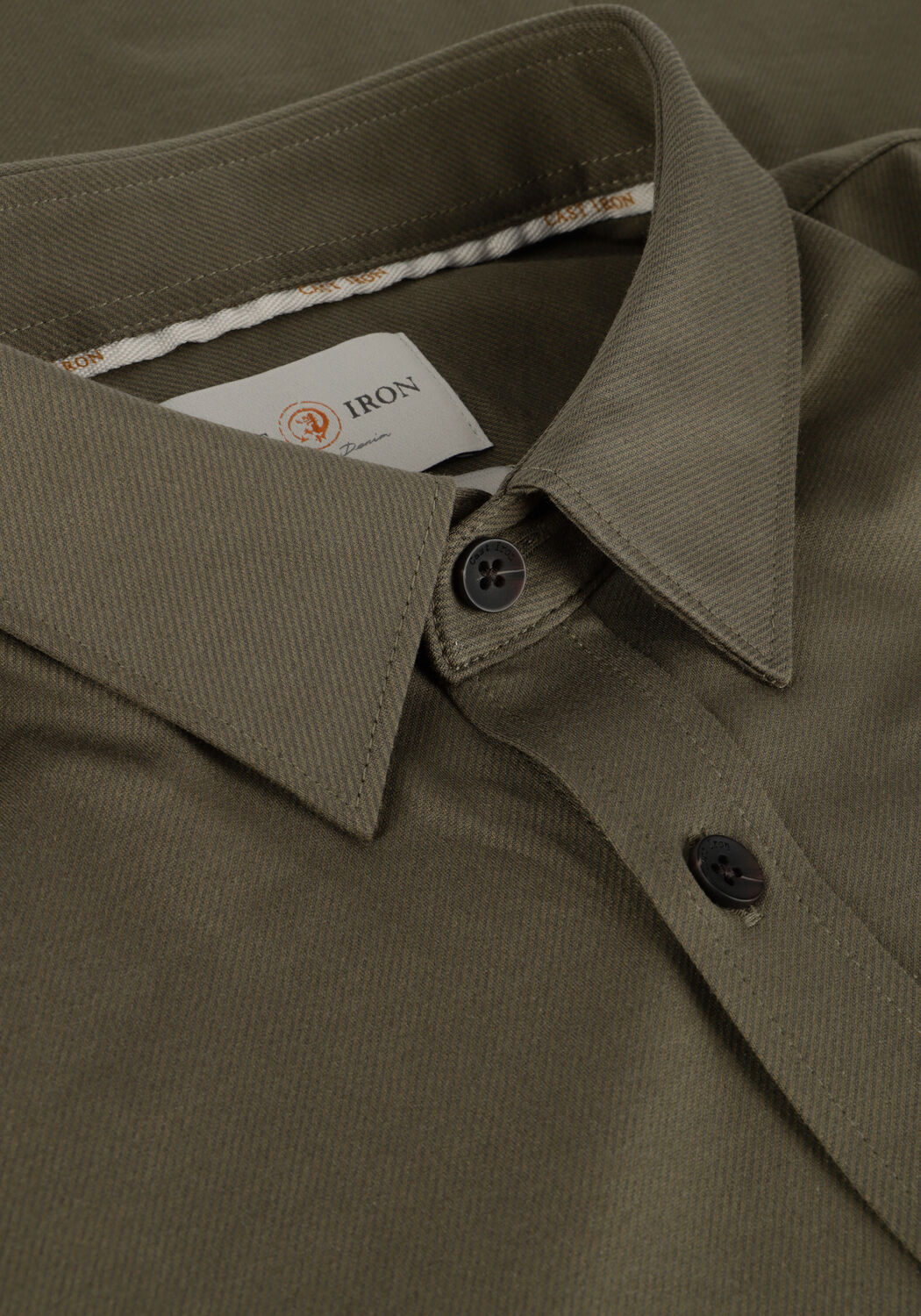 Gr&uuml;ne CAST IRON Casual-Oberhemd LONG SLEEVE SHIRT TWILL JERSEY 2 TONE - large