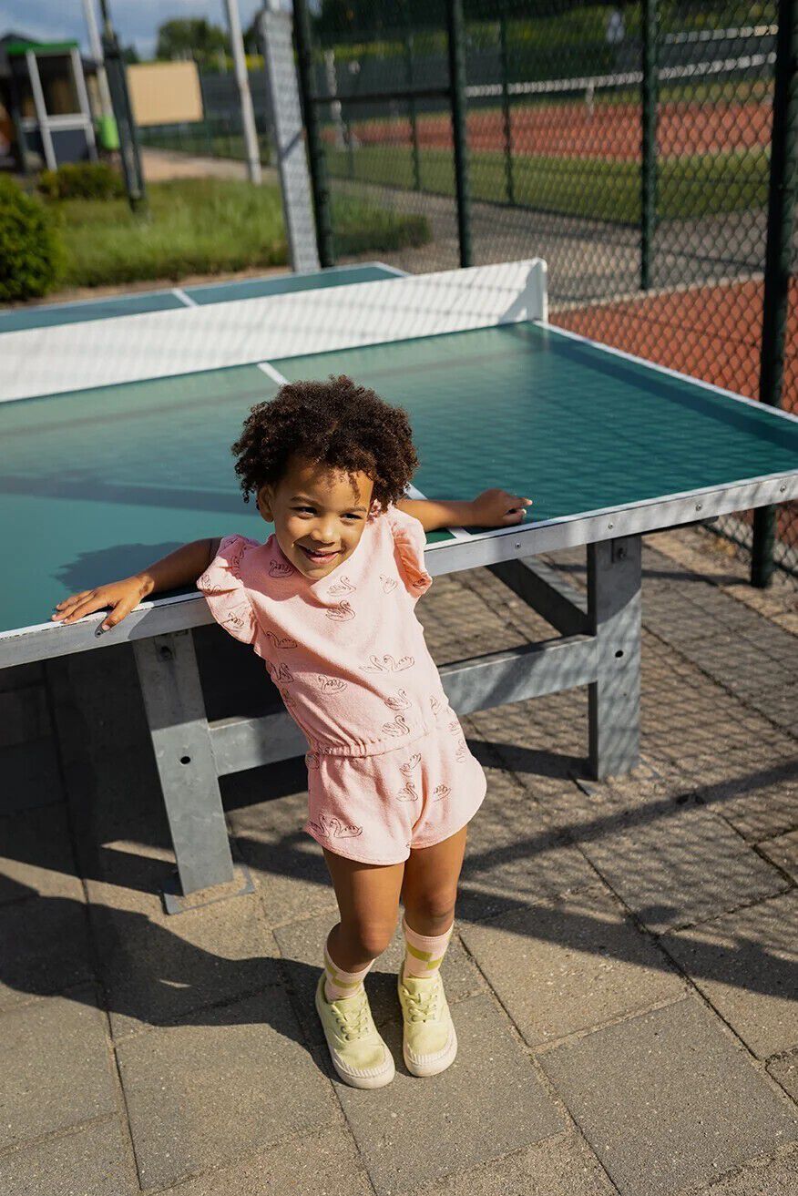 Hell-Pink Sproet & Sprout Playsuits RUFFLE JUMPSUIT - large