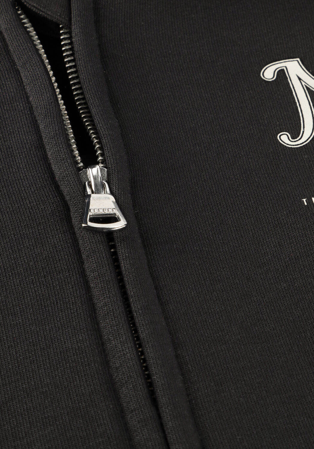 Schwarze NIK & NIK Strickjacke ROMAN ZIP HOODIE - large