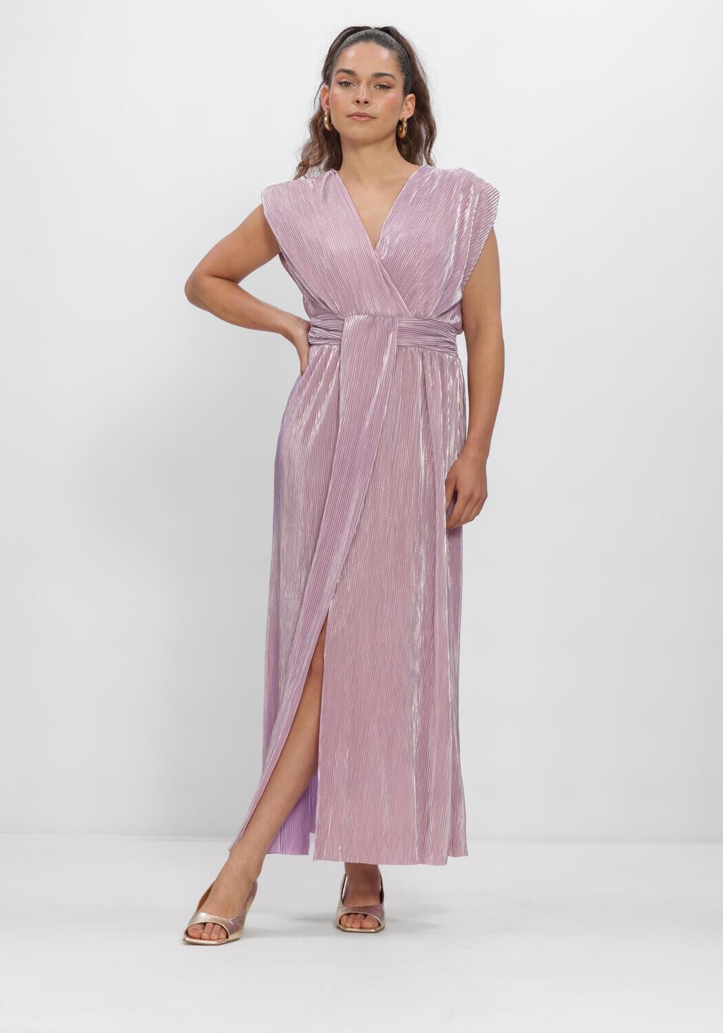 Lila FREEBIRD Kleider F-JER-PLISSE-26-2 - large