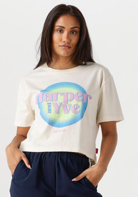 Ecru HARPER & YVE T-shirt HOTSTUFF-SS CROPPED - large
