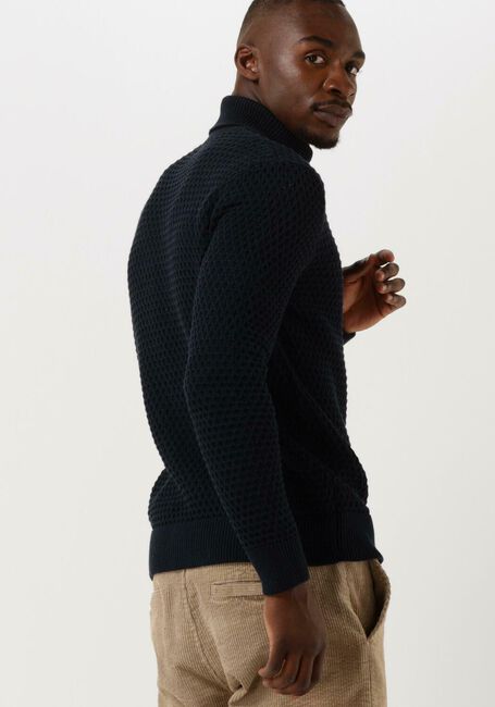 Dunkelblau SELECTED HOMME Rollkragenpullover REMY LS KNIT ALL STU ROLL NECK W CAMP - large