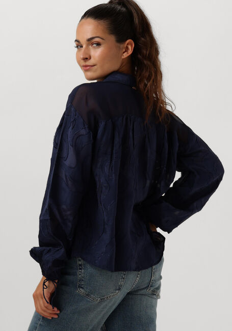 Blaue POM AMSTERDAM Blusen JAQCUARD MIDNIGHT BLUE - large