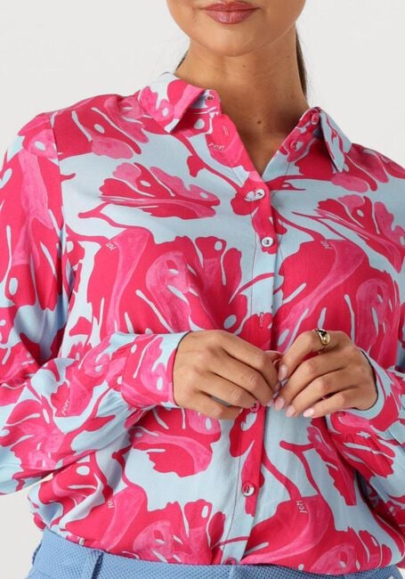 Mehrfarbige/Bunte POM AMSTERDAM Blusen BLOUSE MILA URBAN FLORA BLUE - large