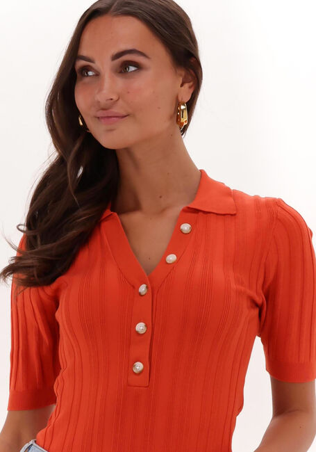 Orangene OBJECT Top LYANA KNIT S/S PULLOVER - large