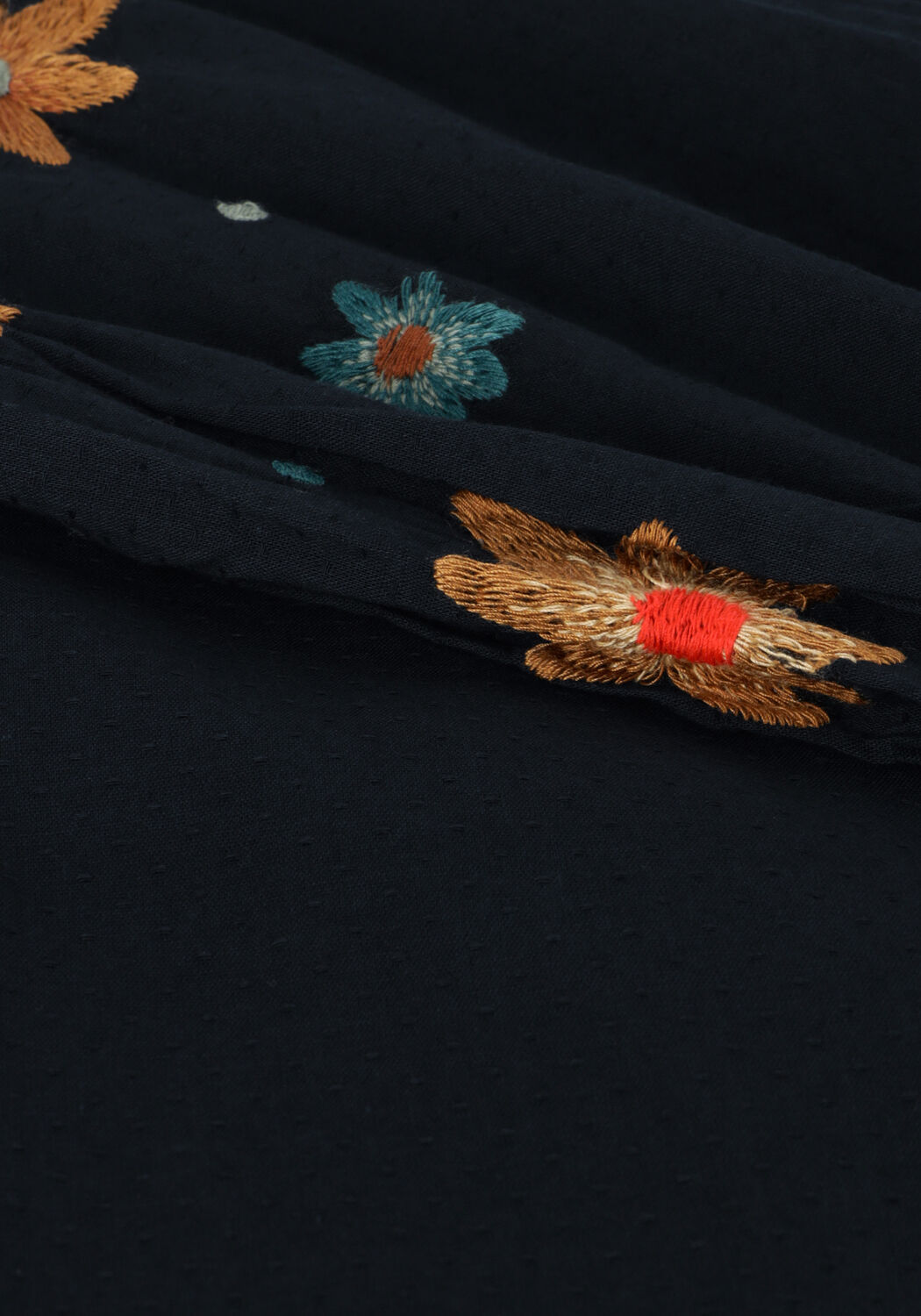 Dunkelblau LIKE FLO Blusen WOVEN BLOUSE WITH EMBROIDERY SLEEVES - large