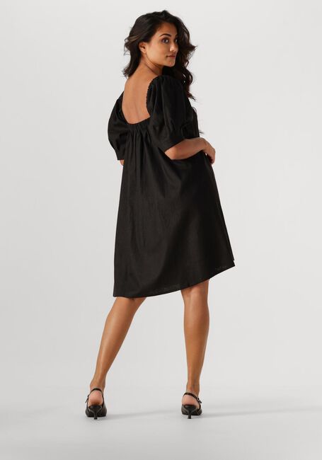 Schwarze GESTUZ Minikleid ELARAHGZ LINEN SHORT DRESS - large