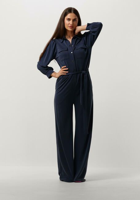 Dunkelblau SUMMUM Jumpsuit JUMPSUIT WASHED MODAL PIQUE - large