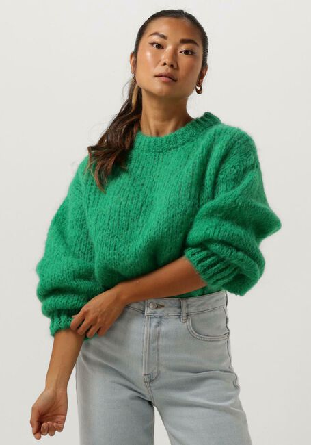 Grüne AMERICAN DREAMS Pullover LEONNIE ALPACA PULLOVER - large