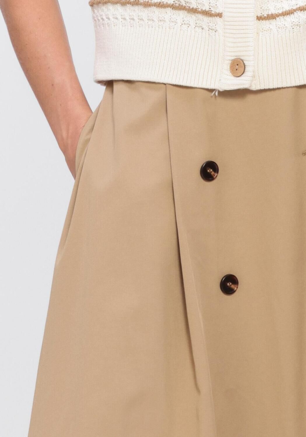 Camelfarbene Y.A.S. R&ouml;cke YASTIMALA HW LONG TRENCH SKIRT - large