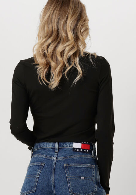 Schwarze TOMMY JEANS Rollkragenpullover TJW SLIM BADGE MOCKNECK - large