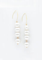 Goldfarbig NOTRE-V Ohrringe EARRING PEARLS - medium