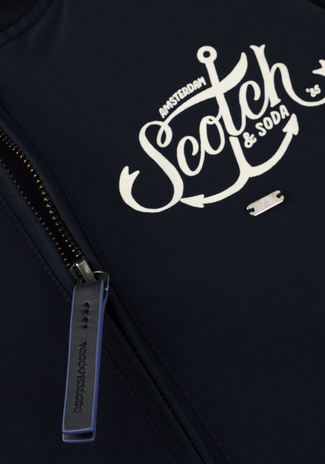 Dunkelblau SCOTCH & SODA Jack LIGHTWEIGHT JAKET WITH COLOURFUL RIB TIPPING - large