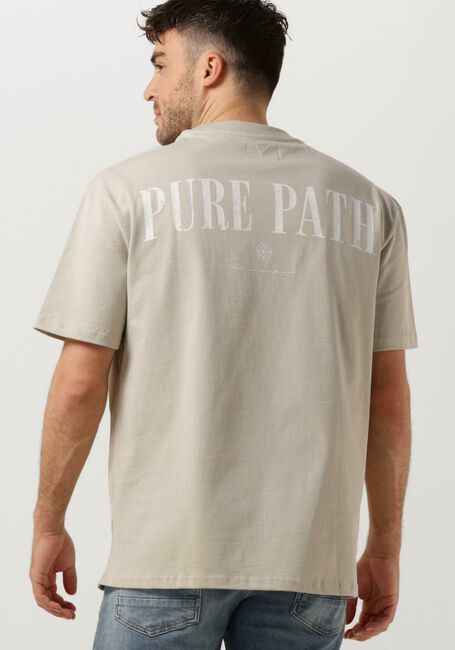 Sand PURE PATH T-shirt TSHIRT WITH BACK PRINT AND SMALL FRONTPRINT - large