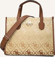 Braune GUESS Umhängetasche SILVANA 2 COMP TOTE - medium