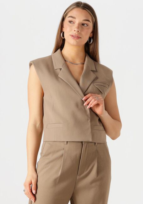 Camelfarbene COPENHAGEN MUSE Gilet CMTAILOR-SHORT WAISCOAT - large