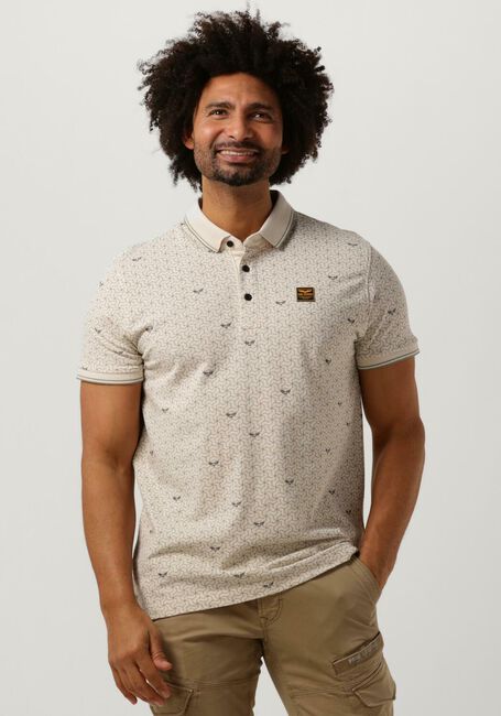 Nicht-gerade weiss PME LEGEND Polo-Shirt SHORT SLEEVE POLO FINE PIQUE ALL OVER PRINT - large