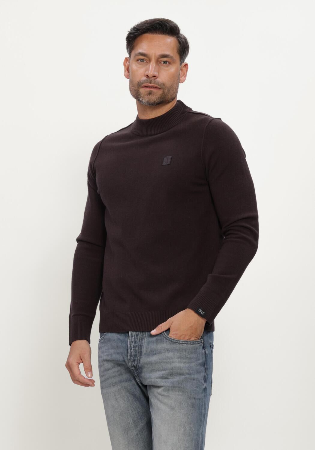 Braune BUTCHER OF BLUE Pullover CLIFDEN MOCK