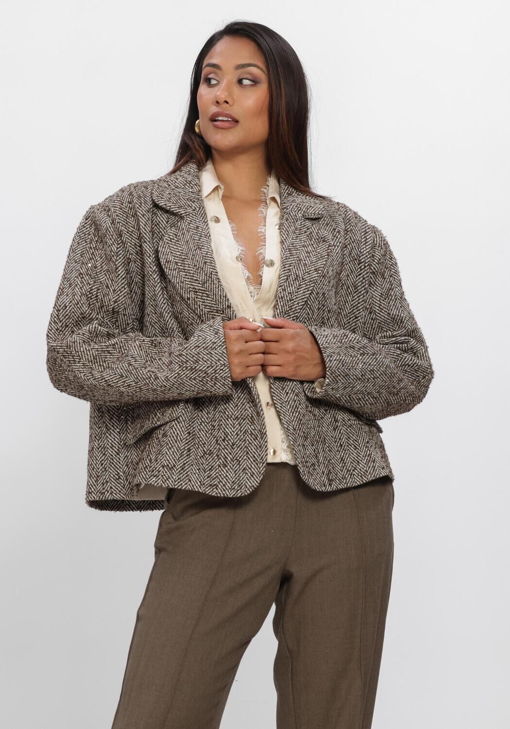 Braune NUKUS Jack DAPHNE JACKET HERRINGBONE - large