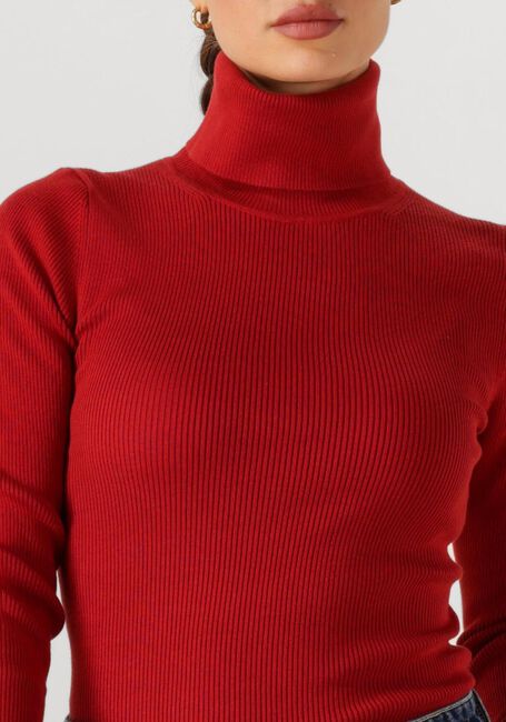 Rote CALVIN KLEIN Rollkragenpullover WOVEN LABEL ROLL NECK - large