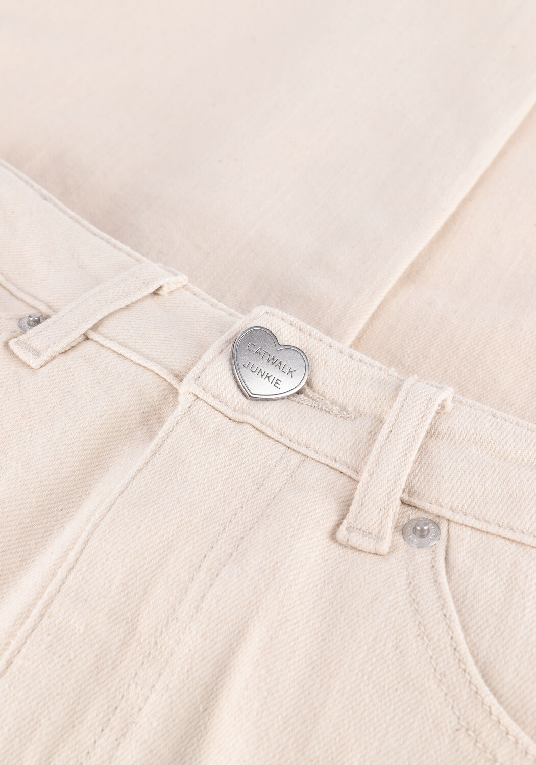 Ecru CATWALK JUNKIE Wide jeans JN IVY - large