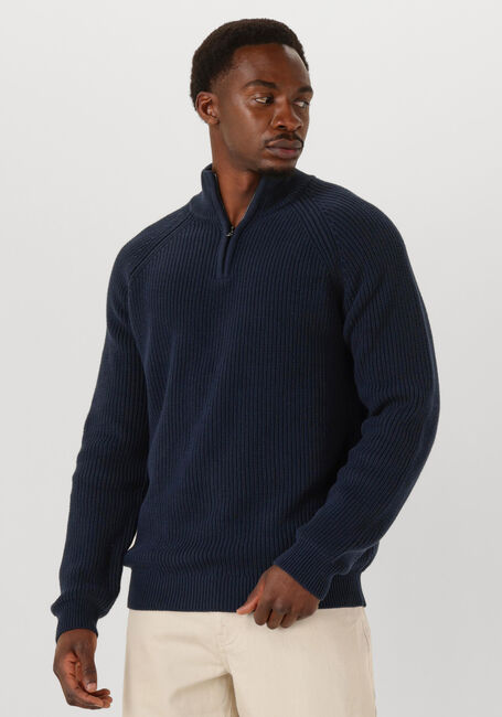 Dunkelblau ANERKJENDT Pullover AKSUNE PATENT HALF ZIP KNIT - large