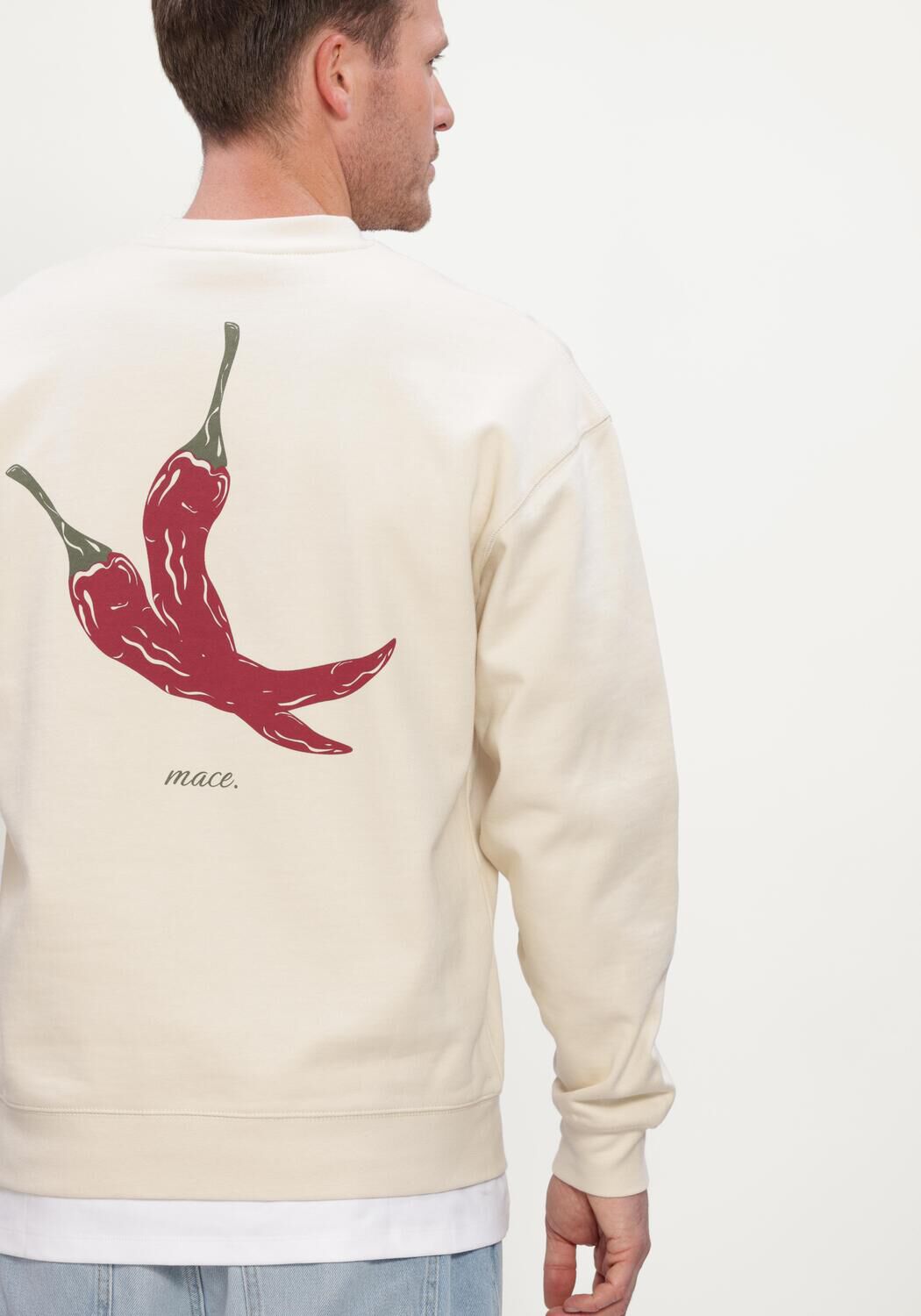 Ecru MACED Sweatshirt M-AUSTIN - large