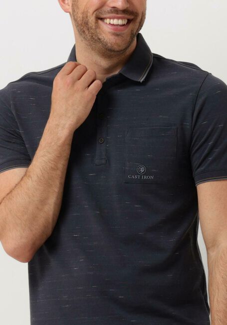 Dunkelblau CAST IRON Polo-Shirt SHORT SLEEVE POLO INJECTED COTTON PIQUE - large