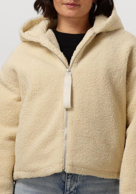 Beige CALVIN KLEIN Teddy-Jacke SHERPA JACKET - large