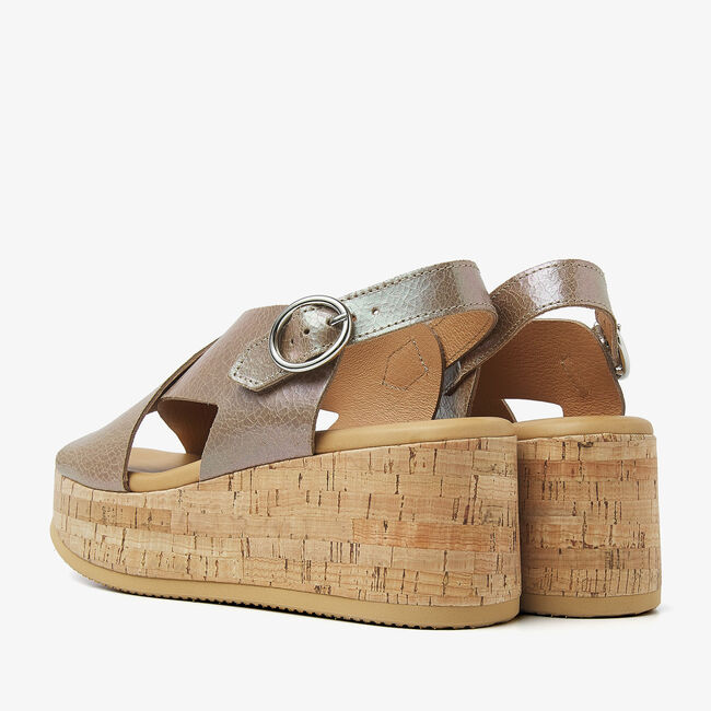 Braune VIA VAI Flache Sandalen SISSEL RAISE - large