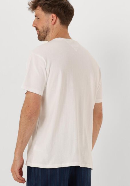 Weiße TOMMY JEANS T-shirt TJM RLX LINEAR LOGO TEE - large