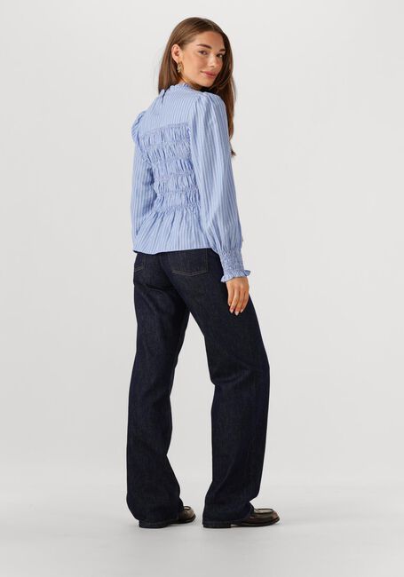 Blaue NEO NOIR Blusen POSSA TWIST STRIPE BLOUSE - large