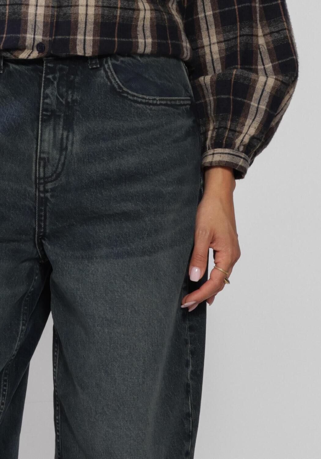 Anthrazit BY-BAR Wide jeans BALOE OIL JEANS - large