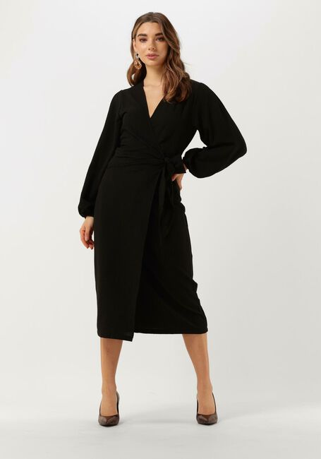 Schwarze NEO NOIR Midikleid ONASSIS SOLID WRAP DRESS - large