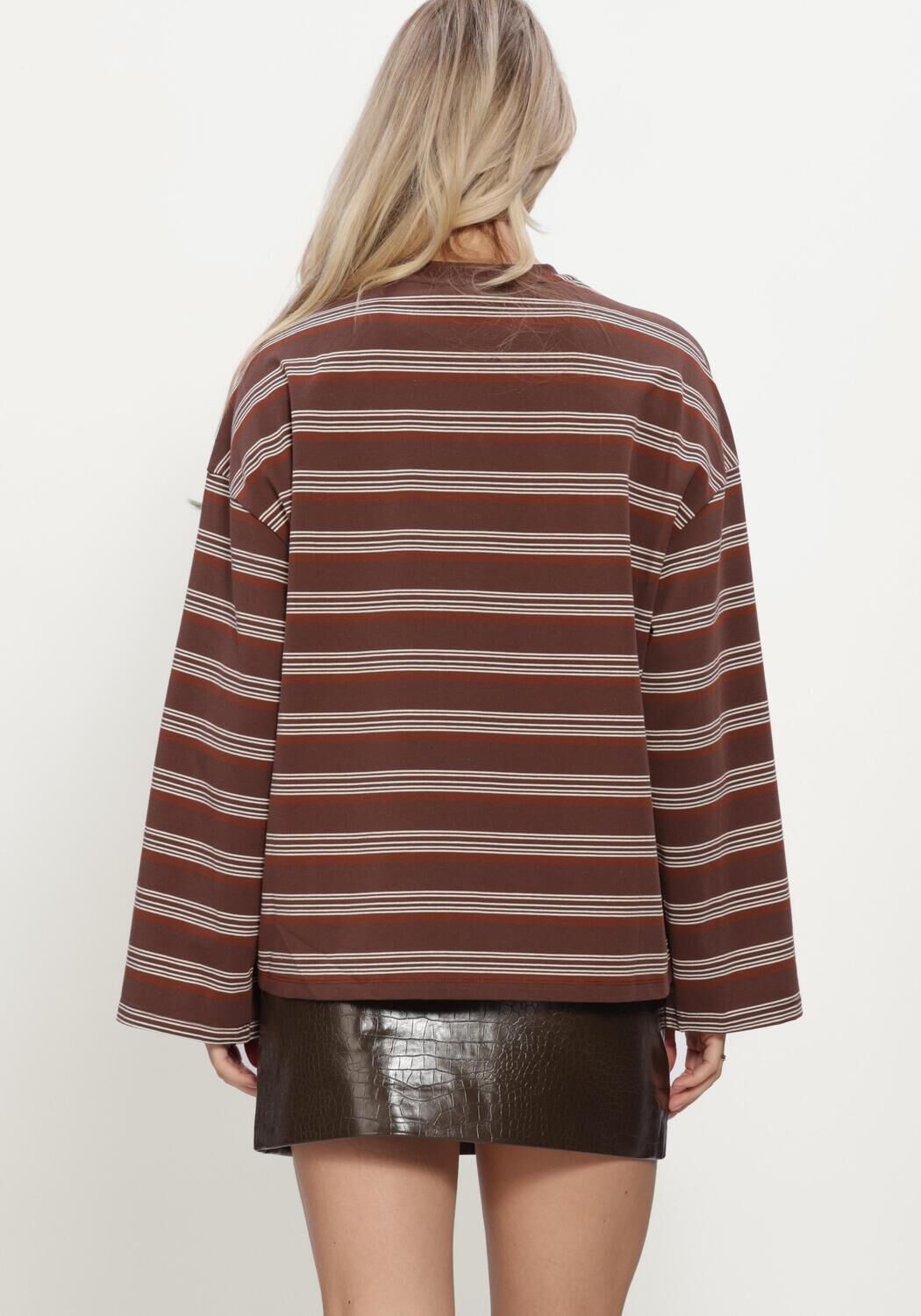 Braune HARPER & YVE T-shirt TOMMY-LS - large