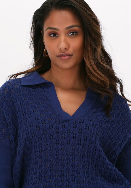 Blaue BELLAMY Pullover MY POLO AJOUR - large