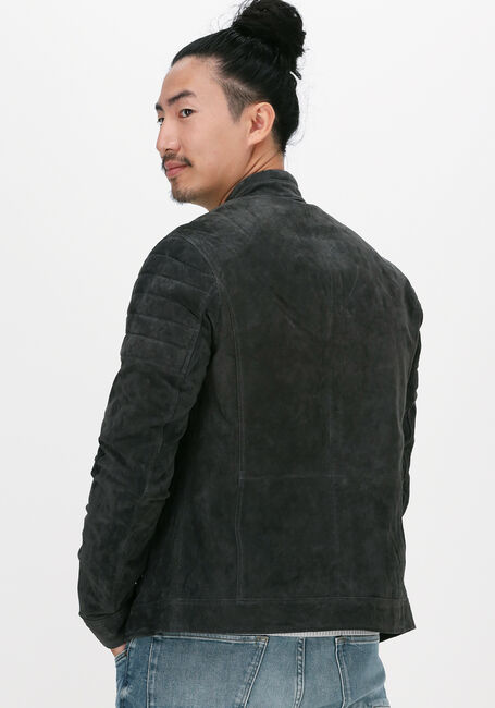 Graue GOOSECRAFT Lederjack GC ANYTIME BIKER - large