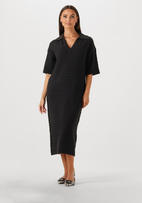 Schwarze Y.A.S. Midikleid YASCIBYL 2/4 LONG KNIT DRESS - large