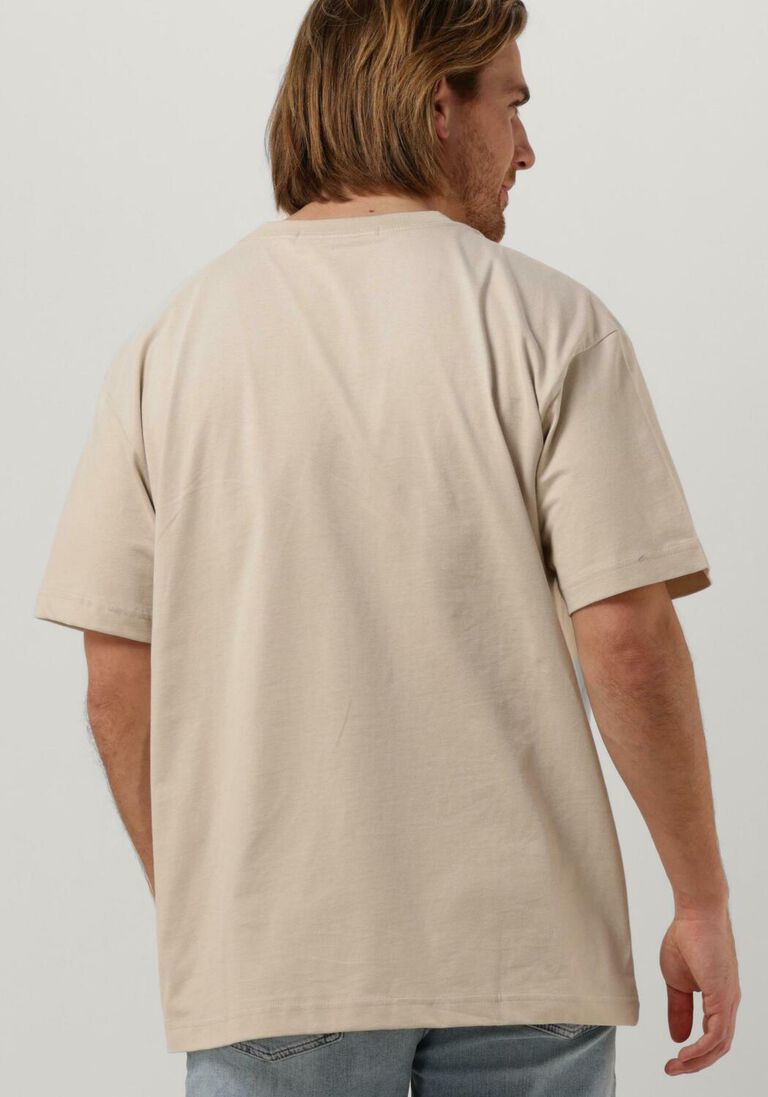 beige calvin klein t-shirt monologo washed tee IV7715