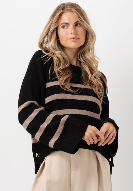 Schwarze CO'COUTURE Pullover & Cardigans MAJA BUTTON STRIPE - large