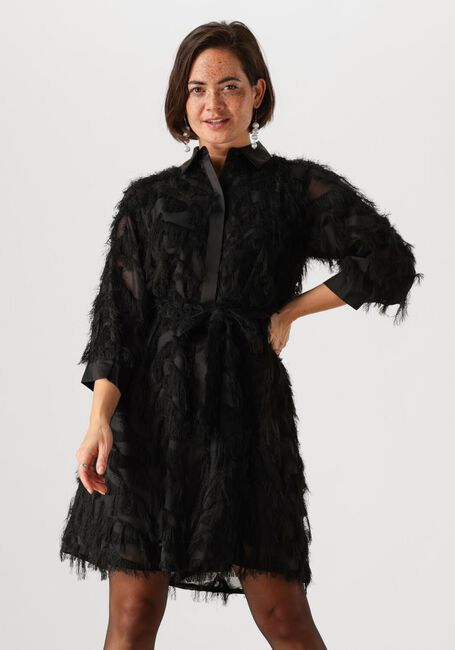 Schwarze SELECTED FEMME Minikleid SLFMYLINE 3/4 SHORT FLUFFY SHIRT - large