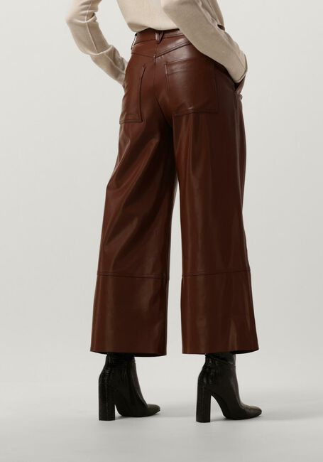 Braune VANILIA Hose FAUX LEATHER CULOTTE - large
