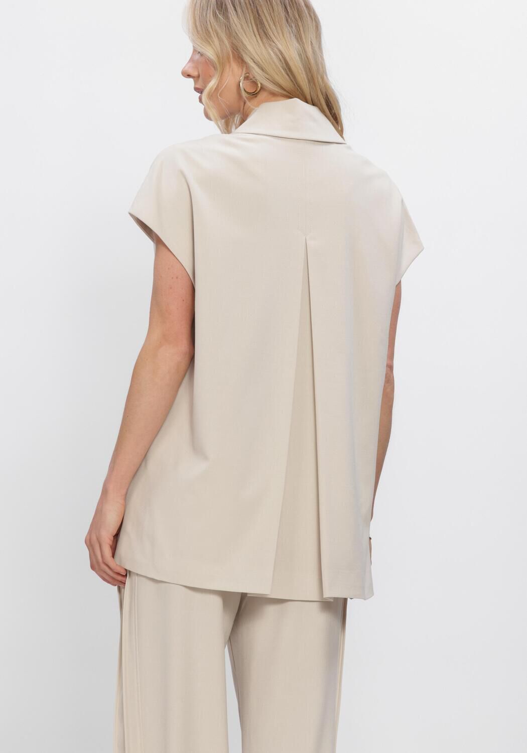 Ecru SECOND FEMALE Pullover & Cardigans BLANCA WAISTCOAT - large