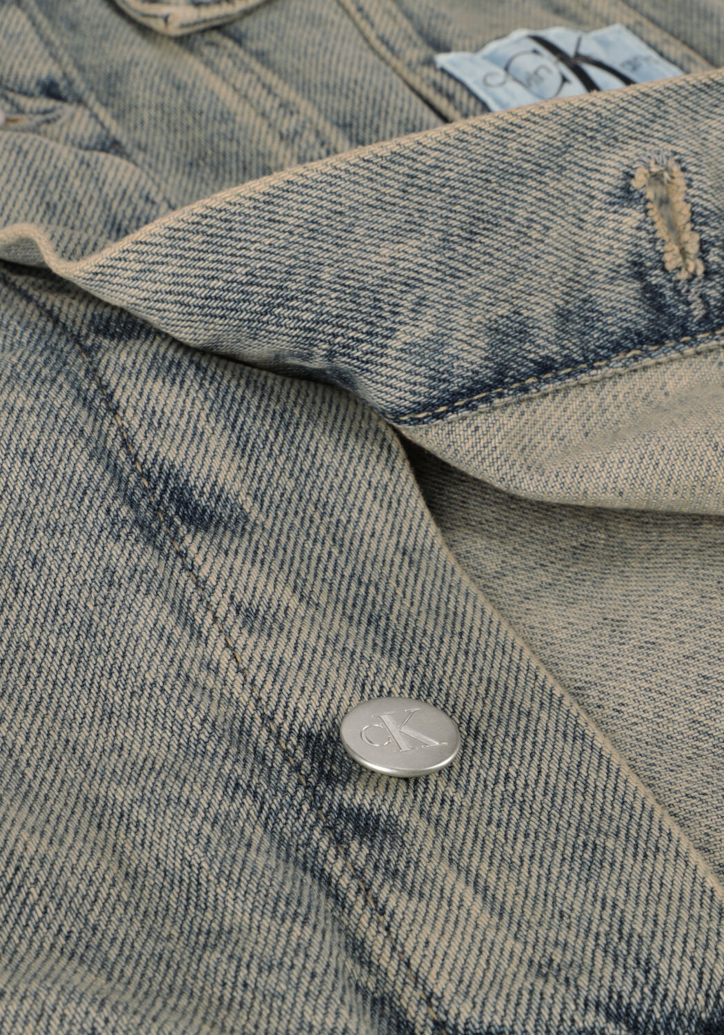 Blaue CALVIN KLEIN Jeansjacke BOXY DENIM JACKET - large