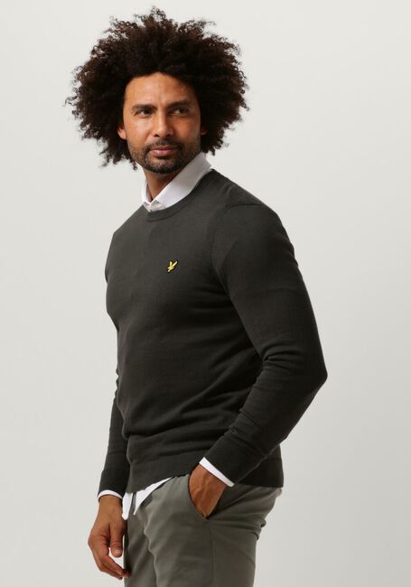 Dunkelgrau LYLE & SCOTT T-shirt COTTON CREW NECK JUMPER - large