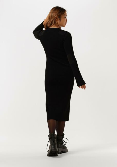 Schwarze NOTES DU NORD Midikleid ELENA KNITTED DRESS - large