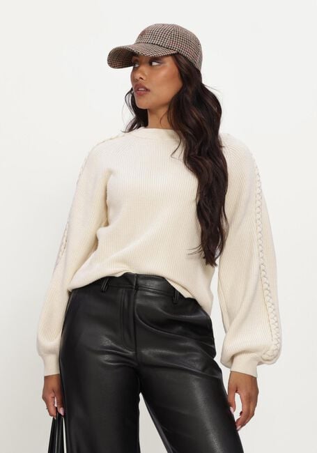 Ecru OBJECT Pullover OBJHANNAH L/S RE KNIT PULLOVER NOOS - large